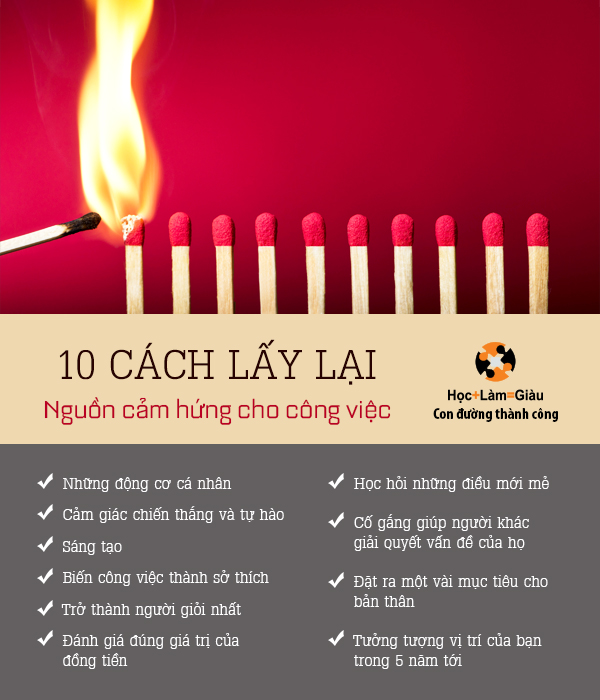 10 cách lấy lại cảm hứng cho công việc