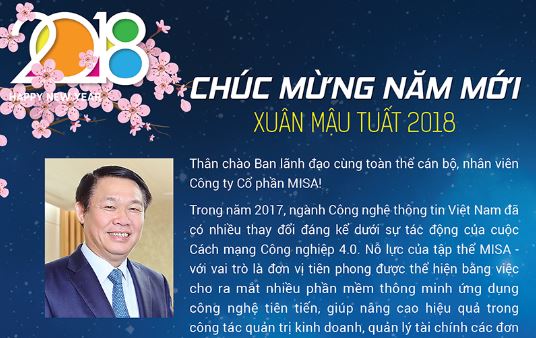 Phó Thủ tướng Vương Đình Huệ gửi thư chúc Tết MISA nhân dịp Xuân Mậu Tuất 2018