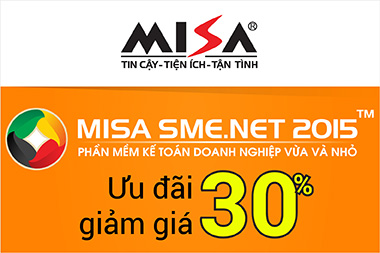 Ưu đãi mùa Quyết toán khi mua phần mềm kế toán MISA SME.NET 2015