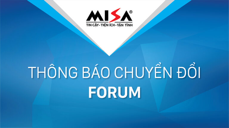 Thông báo nâng cấp hệ thống diễn đàn MISA Forum