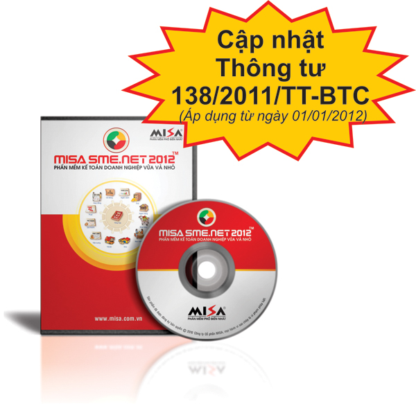 MISA SME.NET 2012: Thay đổi mới khi cập nhật thông tư 138/2011/TT-BTC