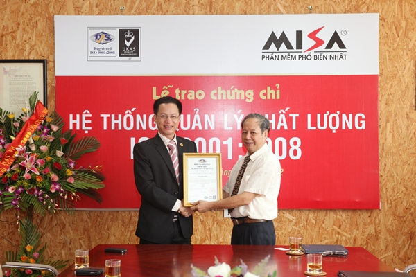 MISA đạt chuẩn ISO 9001: 2008