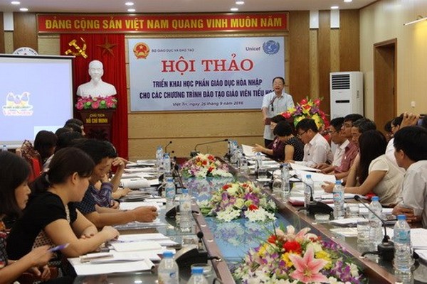 Tập huấn học phần giáo dục hòa nhập cho các cơ sở đào tạo giáo viên Tiểu học